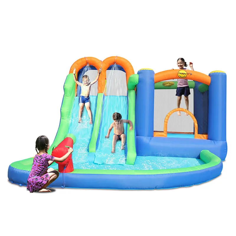 מגלשת מים כפולה משולבת עם מתקן קפיצה דגם 9256