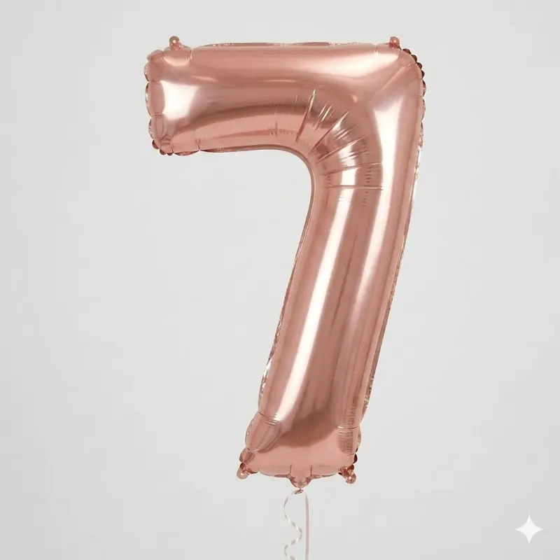 בלון ספרה 7 - רוז גולד