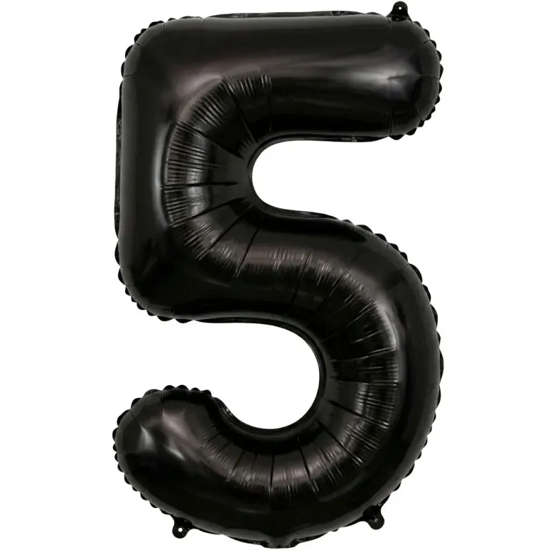 בלון ספרה 5 - שחור 34 אינץ׳