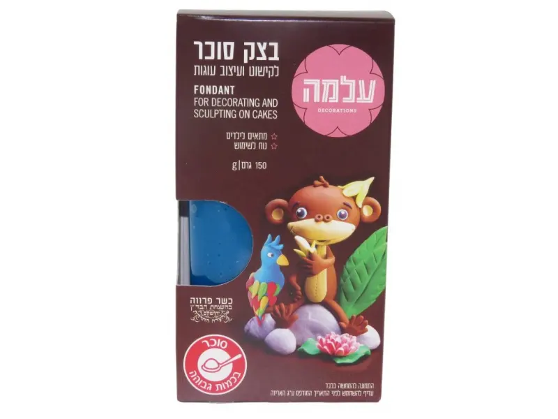 בצק סוכר כחול מסוג עלמה 150 גרם