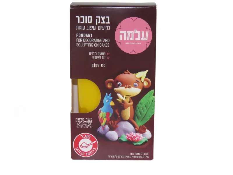 בצק סוכר עלמה 150 גרם צהוב