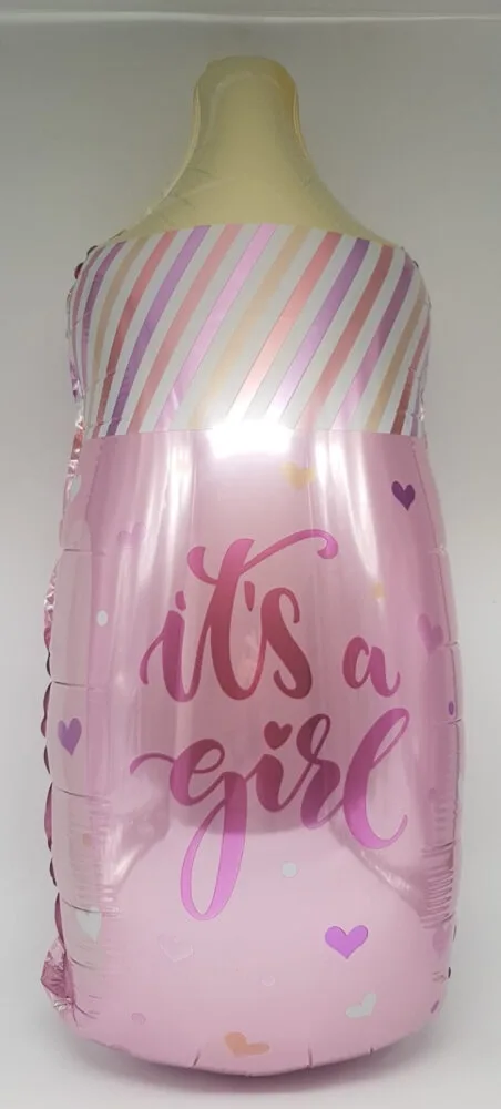 בלון מיילר בקבוק 26"- I'TS A GIRL ורוד חלק