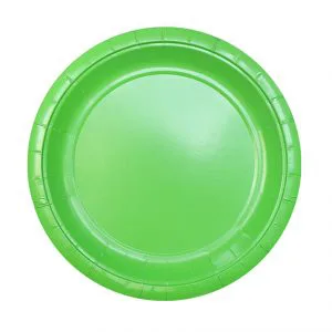 צלחת נייר 18 ס"מ ירוק תפוח