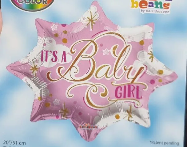 בלון מיילר 20"- I'TS A BABY GIRL