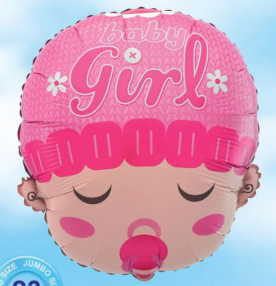 בלון מיילר ראש 18"- BABY GIRL