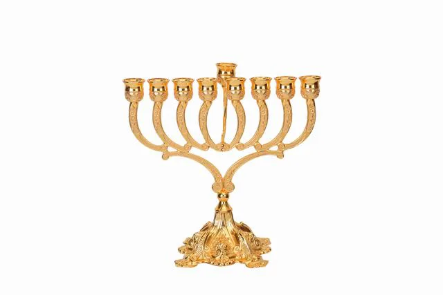 חנוכיה מעוצבת מנורה זהב