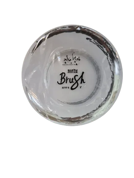 צלחת BRUSH לבן כסף - 26 ס"מ