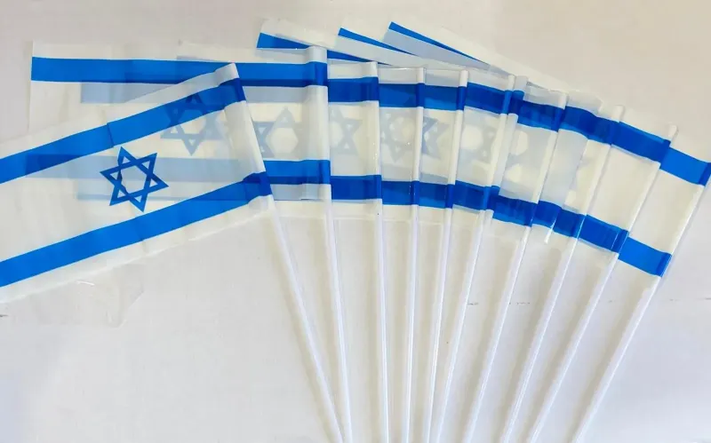 מארז 10 דגלי ישראל 16X10 ס"מ