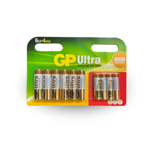 מארז 10 סוללות / בטריות GP-Ultra 4*AAA 6*AA