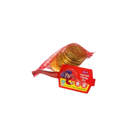 מטבעות שוקולד חלב ברשת כרמית