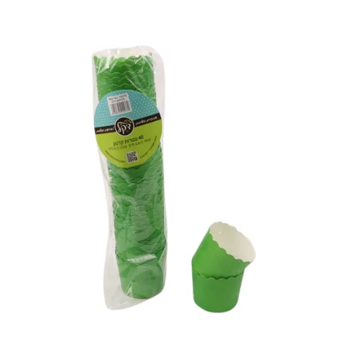 עטרות קרטון לאפיה בצבע ירוק - 40 יח'