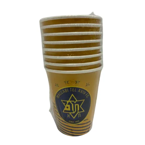 כוסות נייר מכבי תל אביב - 8 יח'