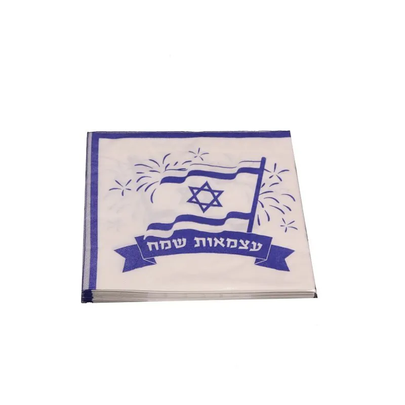 מפיות שולחן בעיצוב דגל ישראל 33*33 ס"מ
