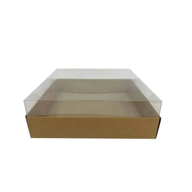קופסת קרטון קראפט- מכסה נפרד 31×31×11 ס"מ