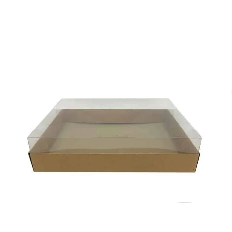קופסת קרטון קראפט- מכסה נפרד 25×35×8.5 ס"מ