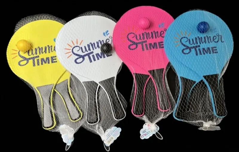 מארז 24 יח' סט מטקות ממותג עם כדור Summer Time