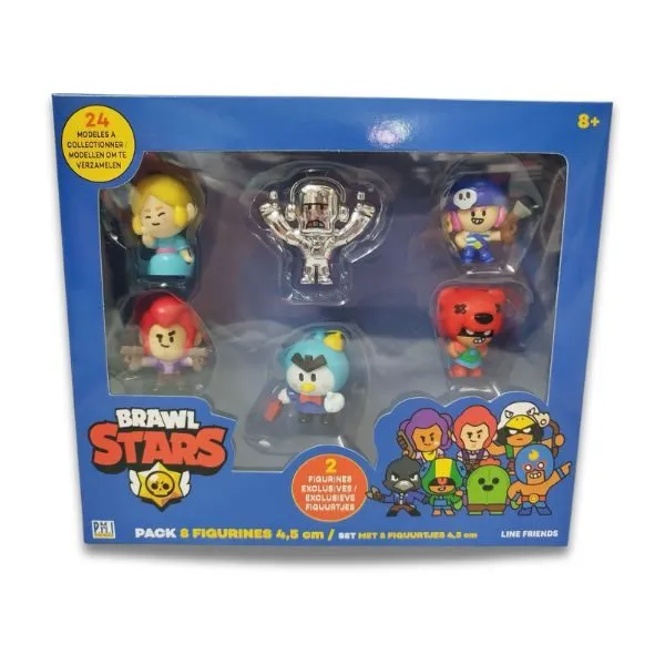 מארז 8 בובות 4.5 ס"מ BRAWL STARS