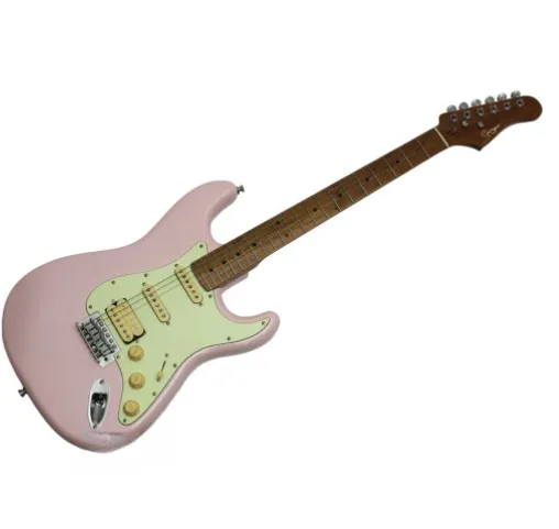 גיטרה חשמלית בסגנון FENDER VINTAGE - צבע ורוד