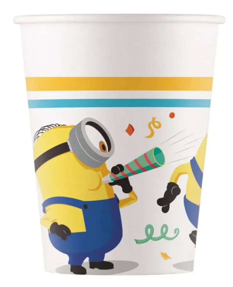 מארז 8 יח' כוסות נייר יום הולדת מסיבת מיניונים