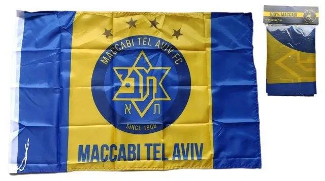דגל ענק 150X90 קבוצת כדורגל מכבי תל אביב