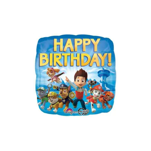 בלון מיילר אנגרם מרובע מפרץ ההרפתקאות 18" HAPPY BIRTHDAY