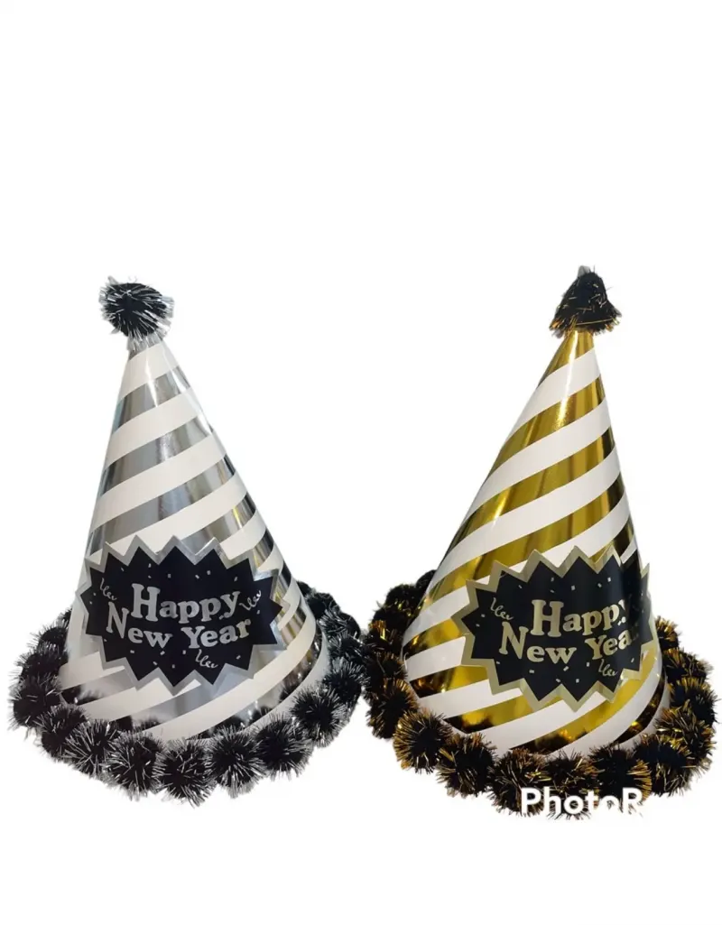 מארז 12 יח' כובעים HAPPY NEW YEAR איכותיים