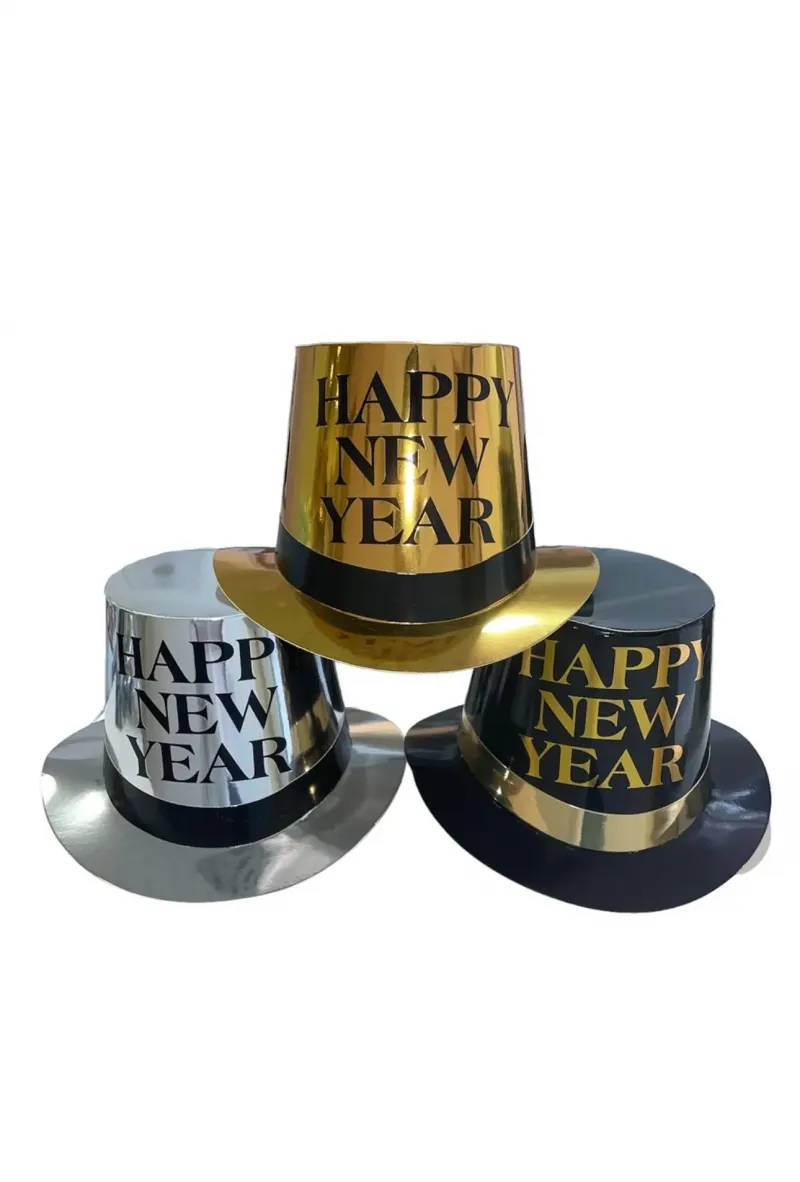 מארז 3 כובעי מגבעת HAPPY NEW YEAR