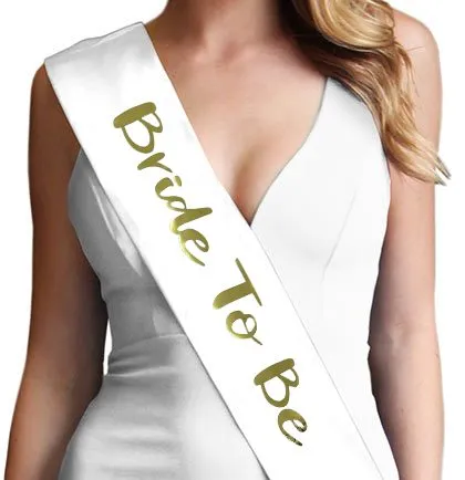 סרט גוף לכלה bride to be עם כיתוב זהב