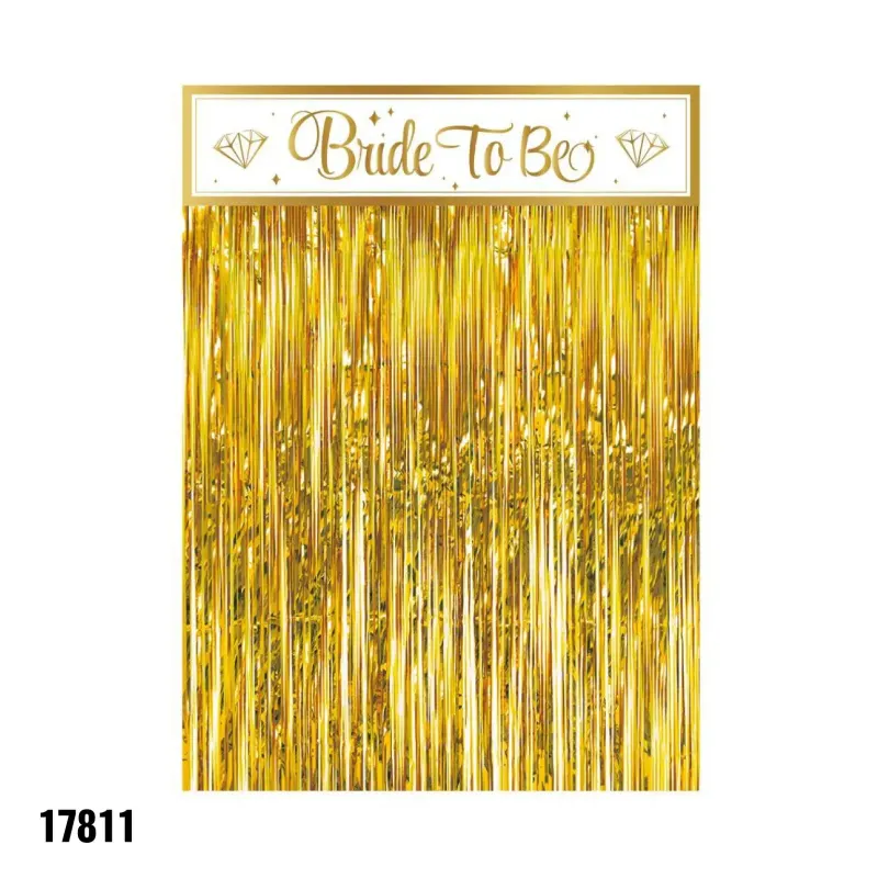 וילון פרנזים Bride to be צבע זהב 2*1 מ'