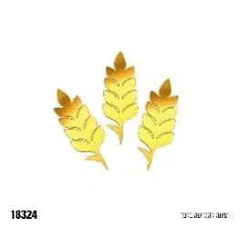 קונפטי אקרילי שיבולים זהב 8 יחידות