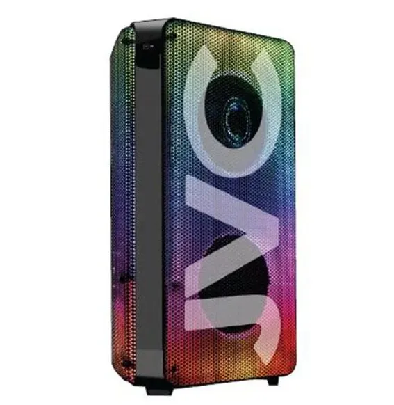 בידורית משולשת 8" JVC עם מיקרופון אלחוטי ותאורת LED