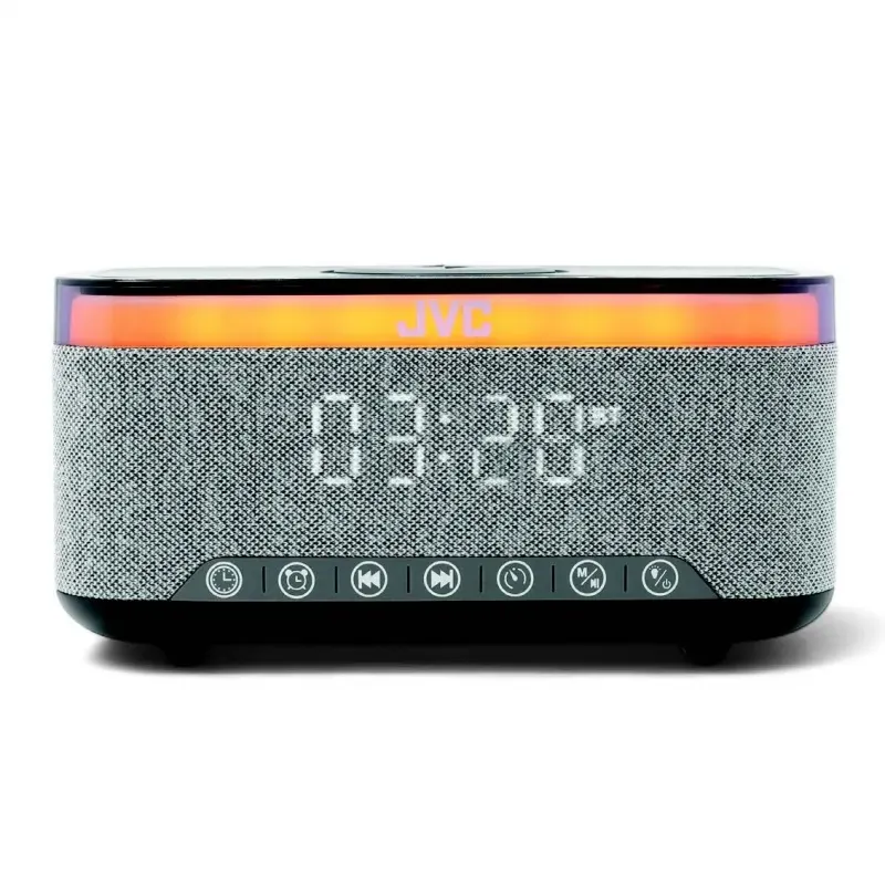 רמקול שולחני חכם JVC עם טעינה אלחוטית ותאורת LED