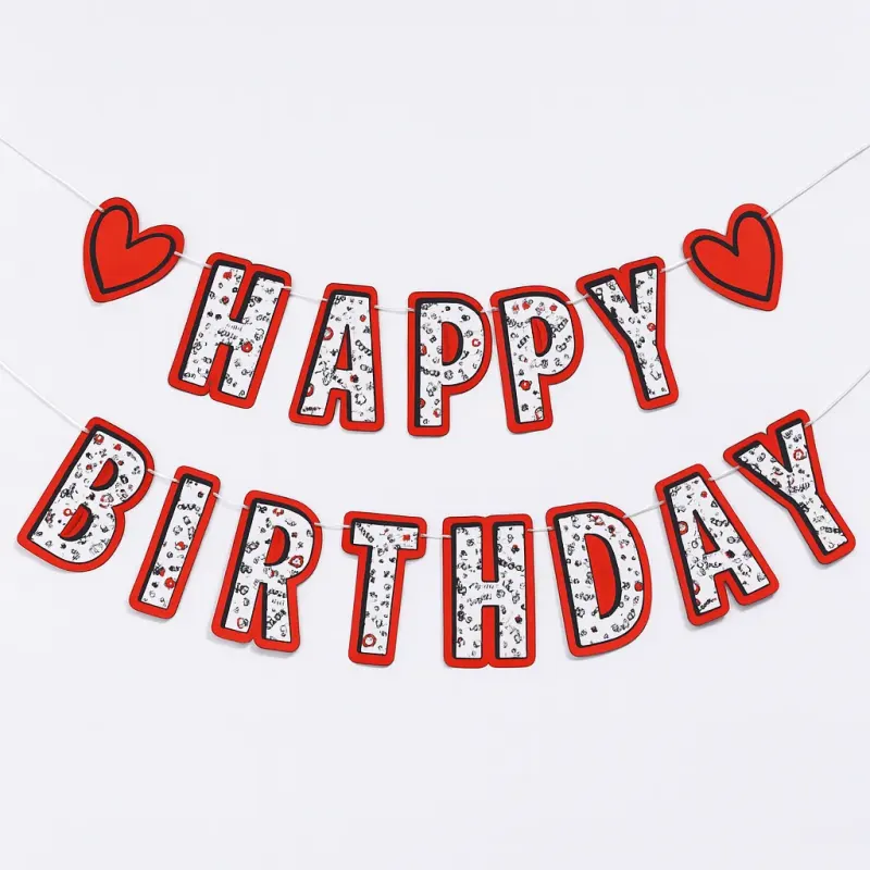 שרשרת יום הולדת ספיידרמן – אותיות HAPPY BIRTHDAY בעיצוב גיבורי-על!