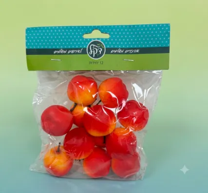 תפוחי קישוט אדום, 3.5 ס״מ (12 יח׳)