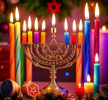 מארז 44 נרות חנוכה צבעוניים