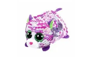 בובת Ty Teeny Tys – דגם Lilac החתולה המנומרת עם הפאייטים המתחלפים 10 cm