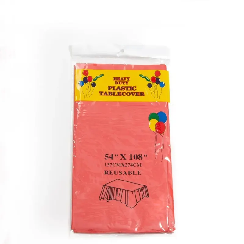 מפת שולחן מנילון -רוחב 130 ס"מ אורך 270 ס"מ-אדום