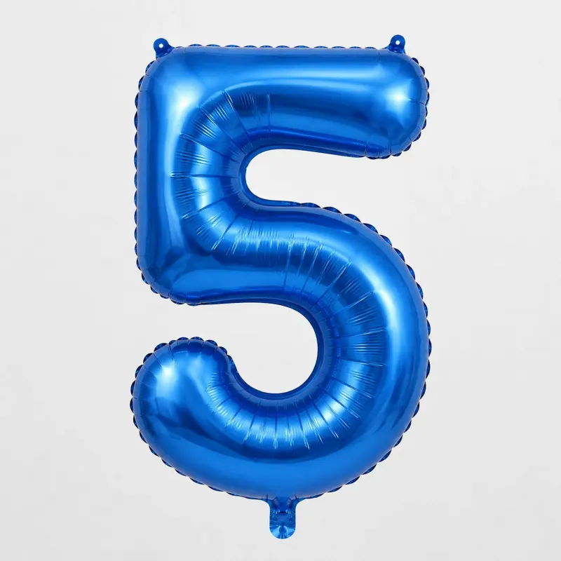 בלון ספרה 5 - כחול 34 אינץ׳