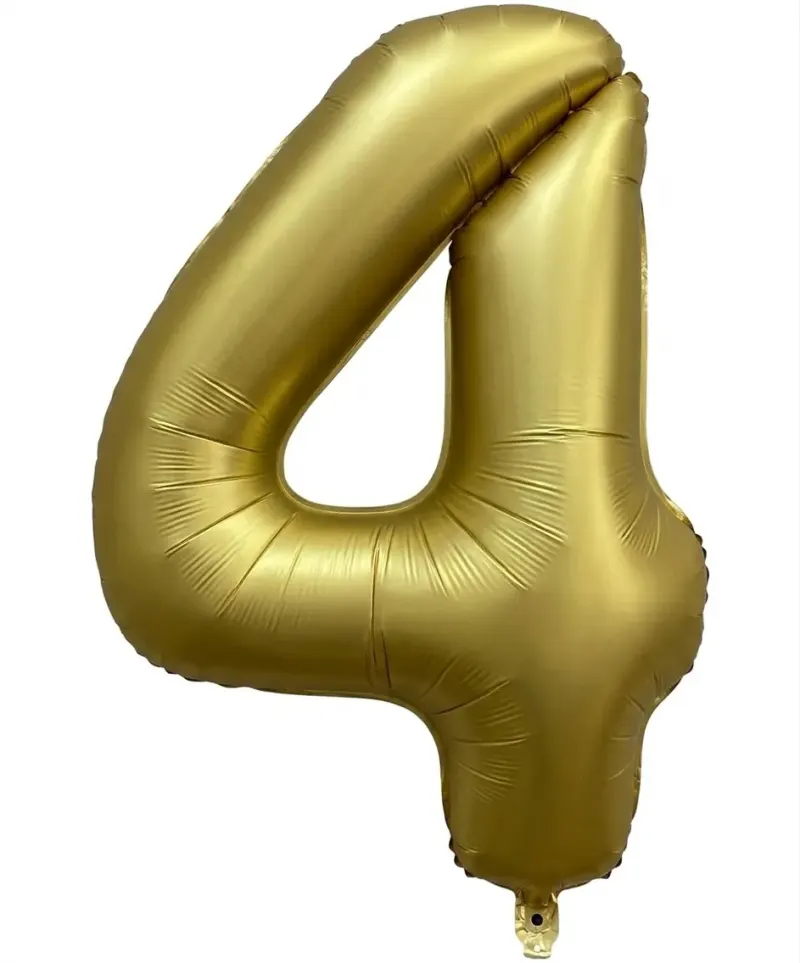 בלון ספרה 4 - זהב כרום 34 אינץ׳