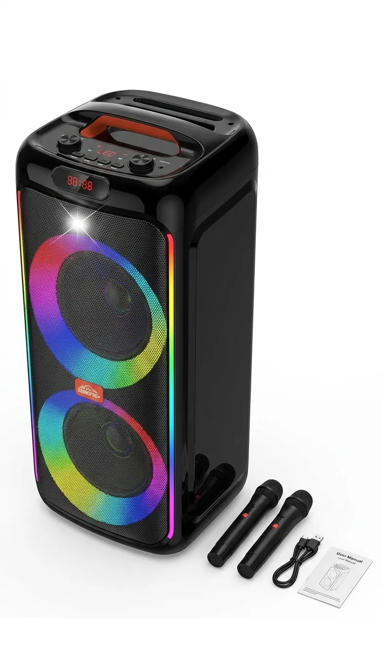בידורית סטריאו מקצועית SOUNDPRO+ 30W עוצמה כפולה לכל אירוע גודל - M