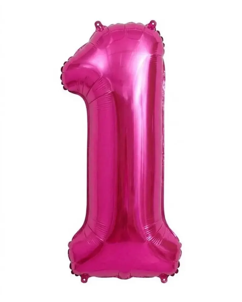 בלון ספרה 1 - ורוד 34 אינץ׳