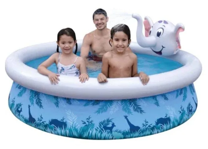 בריכת פיל מתנפחת SunClub לילדים – 205X47 ס"מ D3 עם מתז' מים מובנה