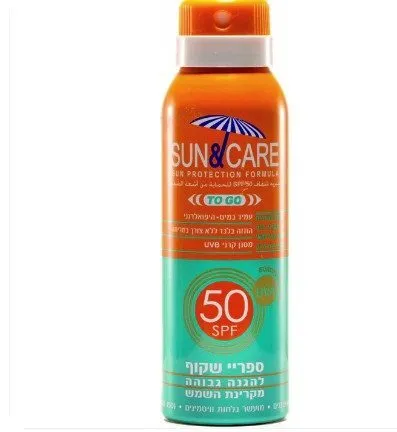 ספריי הגנה שקוף סאן&קאר Sun & Care SPF50 – הגנה מקסימלית באריזת נסיעות וטיסות נוחה 100 מ"ל