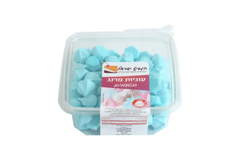 נשיקות מרנג תכלת 50 גרם – עיטור מושלם לעוגות, קינוחים ושולחנות מתוקים