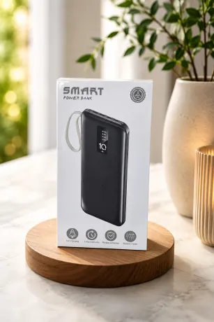 מטען נייד/סוללת גיבוי חכמה SMART POWER BANK 10,000mAh לטעינה מהירה