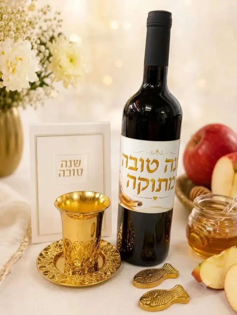 מארז שנה טובה יין ברכה ומתוק