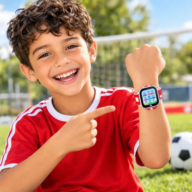 שעון חכם לילדים CHAMPION Kidi Watch אדום לבן