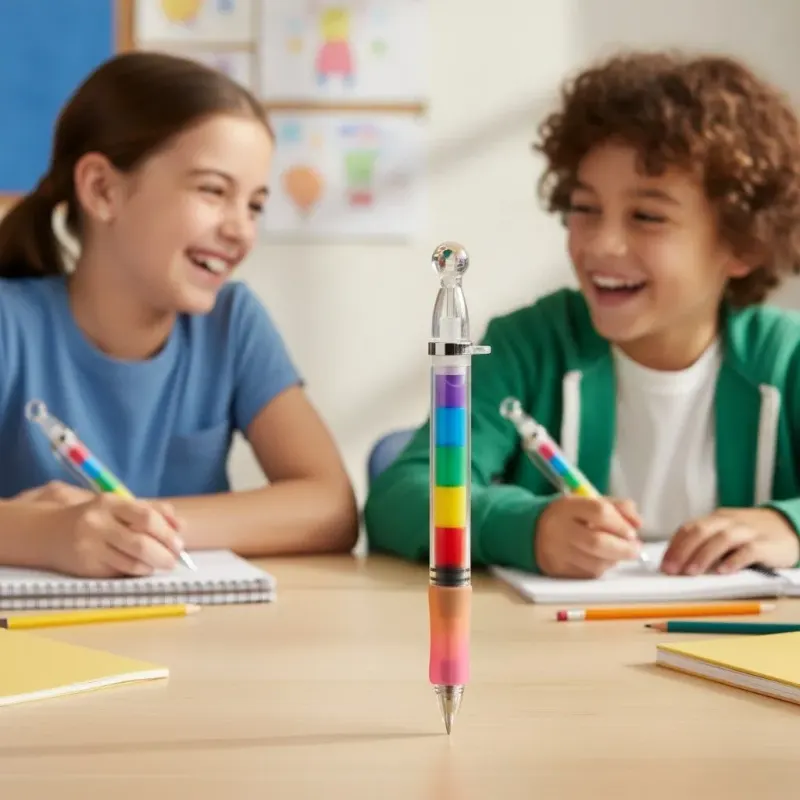 עט מזרק צבעוני לילדים ומבוגרים 10 יח