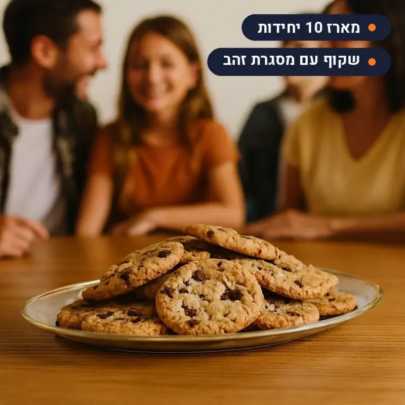 צלחת אובלית אגם שקופה זהב 10 יחידות