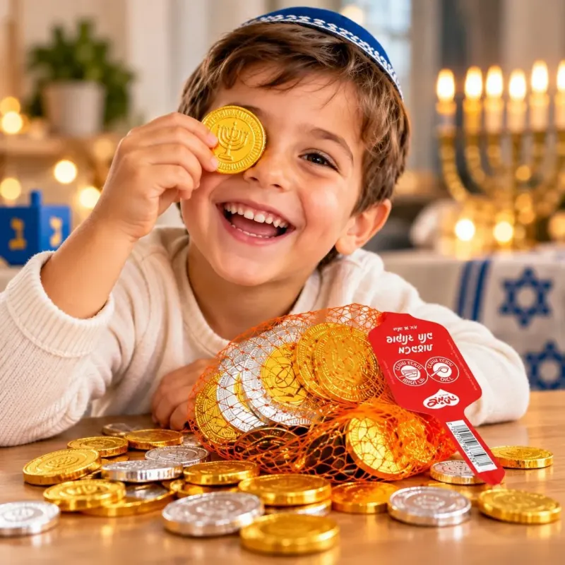 מטבעות שוקולד ברשת 30 גרם למסיבות וחגים
